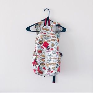 comic book motif backpack